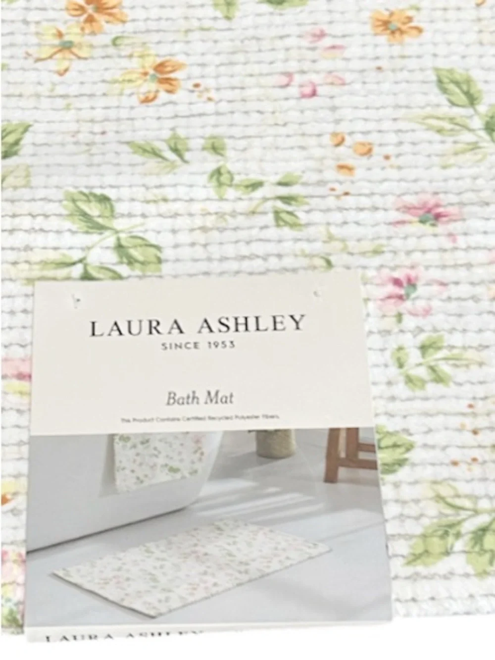 NEW Laura Ashley FLORAL Bath Rug